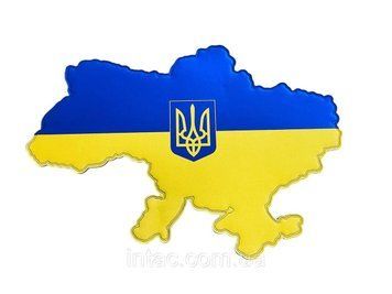 Велкро панель для шевронов Карта Украины желто-голубая 3246 фото
