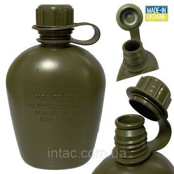Фляга армійська 1л (фляга тактична польова індивідуальна) олива 2393 фото