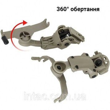 Peltor Comtac на рейки ARC - NeckFlip Helmet Rail Mount Kit (TAN), Кріплення для навушників 7352 фото