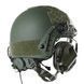 Активные наушники тактические олива с микрофоном на шлем Earmor M32H MOD3 Helmet Version | Ranger Green 4548 фото 2