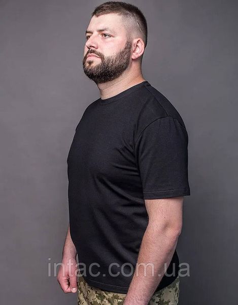 Футболка військова, унісекс, чорна, Бавовна 8832 фото
