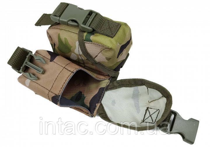 Подсумок гранатный двойной (MOLLE, подсумок для гранат на разгрузку, жилет, РПС) Мультикам 9388 фото