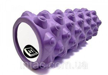 Масажний ролик EasyFit Grid Roller Extreme 33 см Фіолетовий 5139 фото