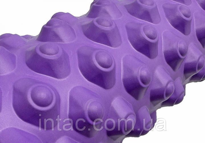 Масажний ролик EasyFit Grid Roller Extreme 33 см Фиолетовый 5139 фото