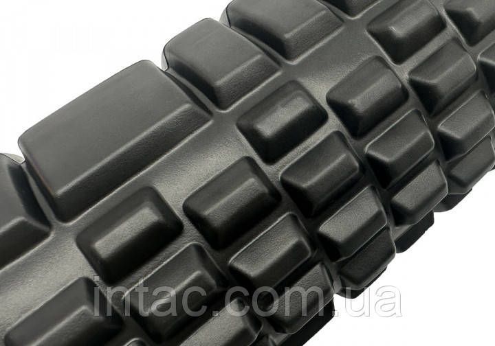 Масажний ролик EasyFit Grid Roller 33 см Чорний 5113 фото