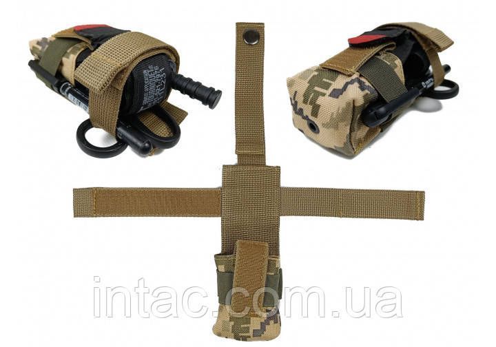 Підсумок під турникет (MOLLE, CAT, підсумок на розгрузку, жилет, РПС) Піксель ЗСУ MM-14 2897 фото