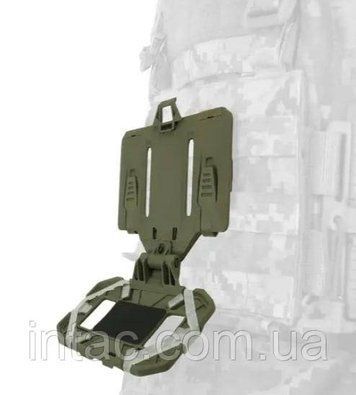Тактический Подсумок держатель для смартфона на плитоноске, на бронежилет, крепление телефона molle олива 4150 фото