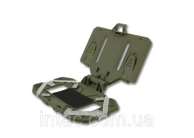 Тактический Подсумок держатель для смартфона на плитоноске, на бронежилет, крепление телефона molle олива 4150 фото