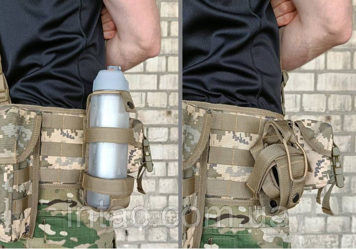 Підсумок під пляшку (MOLLE, підсумок на розгрузку, жилет, РПС) Койот 6105 фото