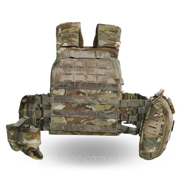 Плитоноска бронежилет Мультикам/multicam Аптечка с быстрым сбросом MOLLE 7 подсумков + боковая защита 0240 фото