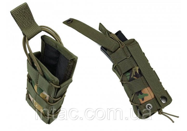 Подсумок под магазин АК/РПК одинарный открытый (MOLLE, подсумок на разгрузку, жилет, РПС) Multicam 1479 фото