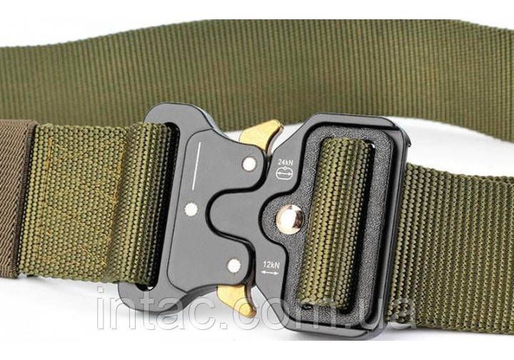 Ремінь тактичний військовий Assault Belt з пряжкою Кобра, Олива 6695 фото