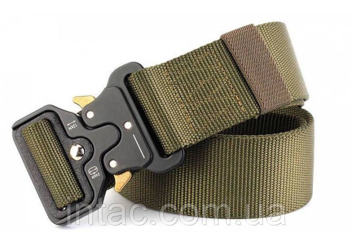 Ремінь тактичний військовий Assault Belt з пряжкою Кобра, Олива 6695 фото