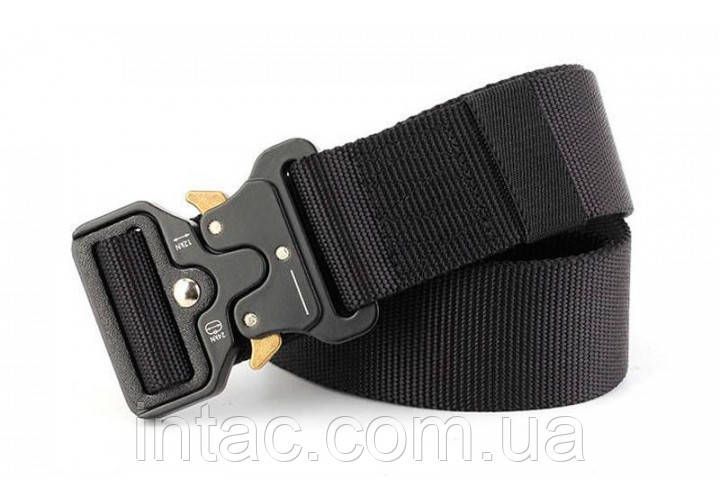 Ремінь тактичний військовий Assault Belt з пряжкою Кобра, Чорний 6695 фото