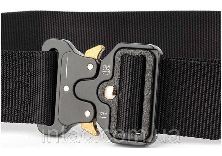 Ремінь тактичний військовий Assault Belt з пряжкою Кобра, Чорний 6695 фото