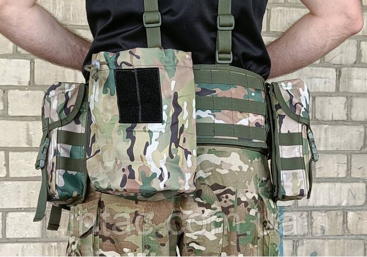 Розвантажувальний пояс тактичний (РПС) з комплектом підсумків (5 шт) Palianytsia Advanced Мультикам 9441 фото