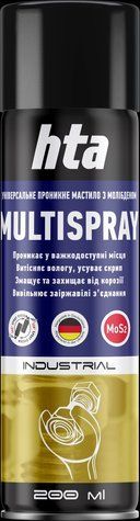 Антикорозійне проникне мастило з молібденом HTA MULTI SPRAY MoS2 200 мл  0835 фото