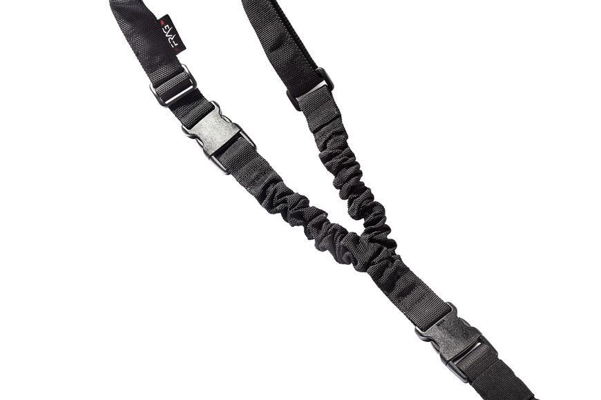 Збройовий 1-точковий тактичний ремінь FRAG з антабкою QD - Black 4164 фото