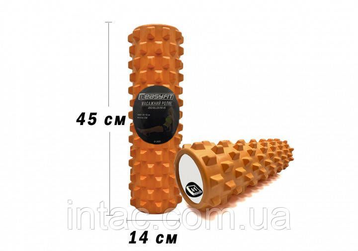 Масажний ролик EasyFit Grid Roller PRO 45 см 2819 фото