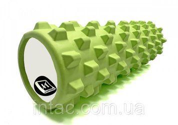 Масажний ролик EasyFit Grid Roller PRO 45 см Салатовий 2819 фото