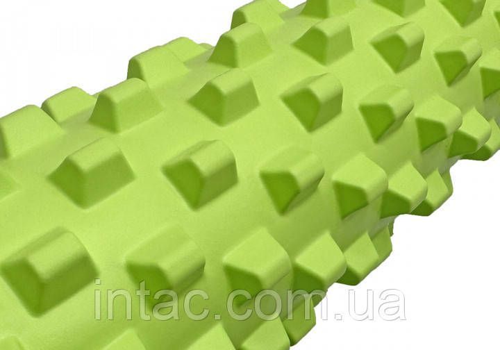 Масажний ролик EasyFit Grid Roller PRO 45 см Салатовий 2819 фото
