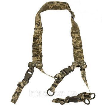 Ремінь трансформер IRR Cordura 500D трьохточковий, двоточковий, одноточковий. Піксель 9089 фото