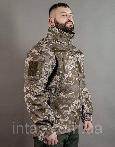 Куртка Патриот soft shell пиксель ММ14 / Куртка для военных пиксель / размер XS - 3XL 2839 фото