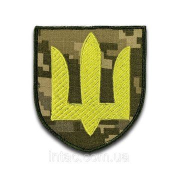 Шеврон Тризуб ЗСУ (нарукавний знак ЗСУ) на липучці. Розмір: 6х8см 8680 фото