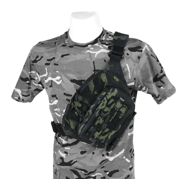 Поясна сумка-бананка, крос-боді Black Multicam 3775 фото