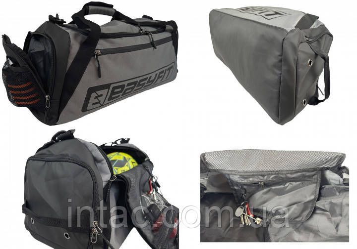 Спортивна сумка Easyfit SB1 45 л сіра 0613 фото