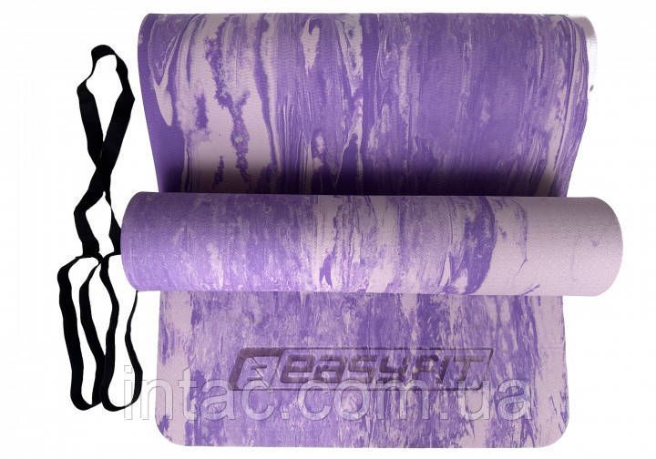 Килимок для йоги та фітнеса EasyFit s-EVA Mat 8 мм Фіолетовий 6964 фото