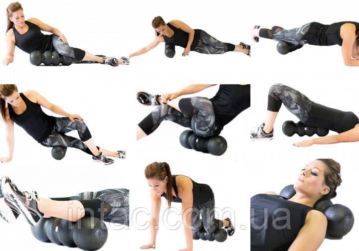 Ролик для йоги EasyFit SlateShaper 45 см черный 7929 фото