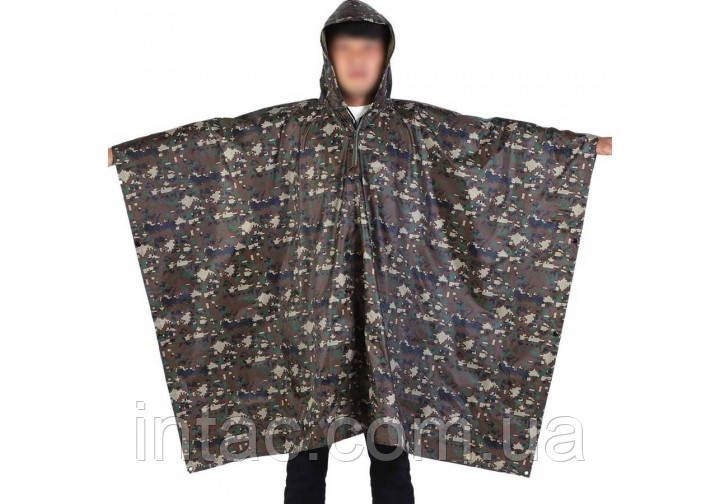 Тактичний дощовик-пончо EasyFit RainC (військовий плащ ЗСУ) Камуфляж marpat / ЛЮКС ЯКОСТІ 3033 фото