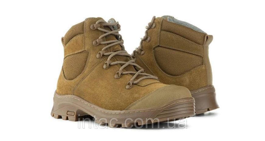 Тактические ботинки Койот (беж) зимние "SML W Boots", армейские берцы замшевые прошитые 1658 фото