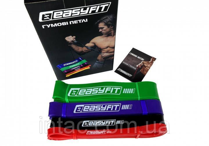 Гумові петлі EasyFit: набір 2-65 кг (4 шт) 7298 фото