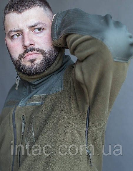Флисовая куртка олива L 0309 фото