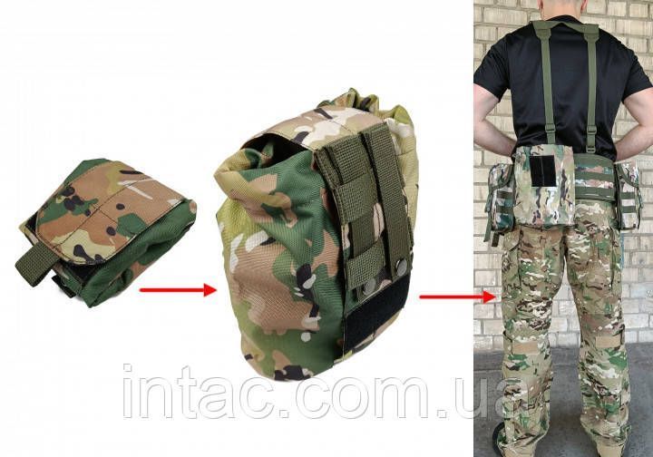 Подсумок для сброса магазинов (MOLLE, на тактический пояс, разгрузка, РПС) Мультикам 1090 фото