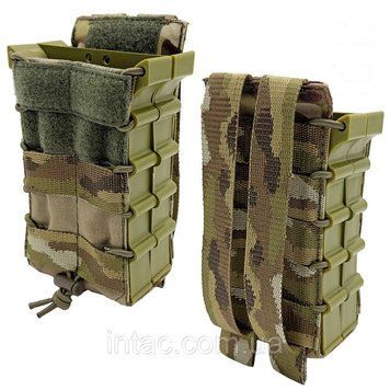 Підсумок відкритий під 2 магазини з пластиковим корпусом IRR Cordura 500 D Мультикам 9582 фото