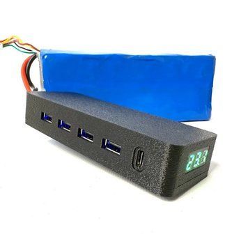 Перехідник блок живлення для заряджання телефона від fpv батареї 4 USB + 1 TYPE - C виходи 0873 фото