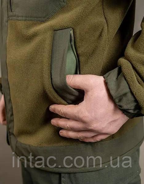 Кофта флісова, олива S 6049 фото