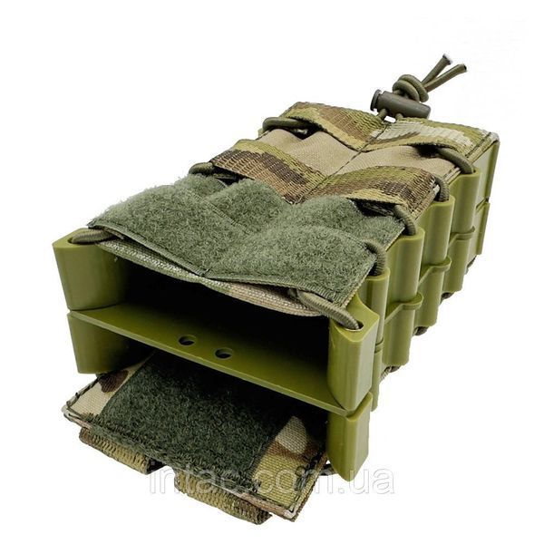Подсумок открытый под 2 магазина с пластиковым корпусом IRR Cordura 500 D Мультикам 9582 фото